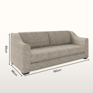 The Kidman Sofa | Geometric | Steel in Bespoke 2 Seater 180 Single Cushion from Oriana B. www.orianab.com