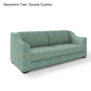 The Kidman Sofa | Geometric | Teal in Bespoke from Oriana B www.orianab.com