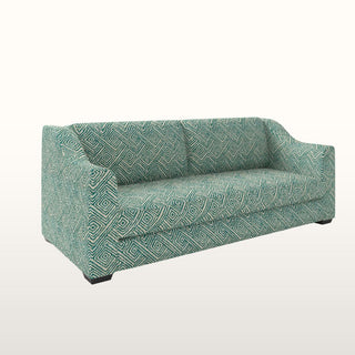 The Kidman Sofa | Geometric | Teal in Bespoke from Oriana B www.orianab.com