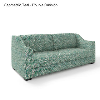 The Kidman Sofa | Geometric | Teal in Bespoke from Oriana B. www.orianab.com