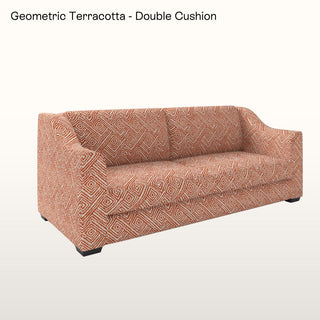 The Kidman Sofa | Geometric | Terracotta in Bespoke from Oriana B www.orianab.com