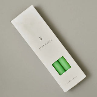 True Grace Dinner Candle | Fluo Green in Homewares Box of 12 from Oriana B. www.orianab.com