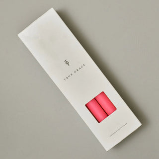 True Grace Dinner Candle | Fluo Pink in Homewares Box of 12 from Oriana B. www.orianab.com