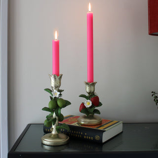 True Grace Dinner Candle | Fluo Pink in Homewares from Oriana B. www.orianab.com