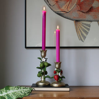 True Grace Dinner Candle | Fluo Purple in Homewares from Oriana B www.orianab.com