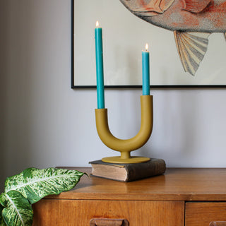 True Grace Dinner Candle | Turquoise in Homewares from Oriana B www.orianab.com