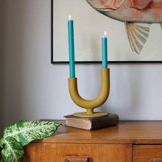 True Grace Dinner Candle | Turquoise in Homewares from Oriana B. www.orianab.com