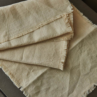 Vintage Linen Fringed Placemats | Set of 4 | END OF LINE in Outlet from Oriana B www.orianab.com