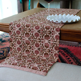 Warm Tone Flowers Cottons Tablerunner | 40x180cm in Homewares from Oriana B www.orianab.com
