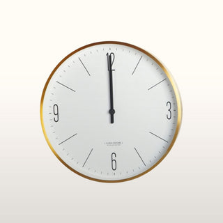 White & Gold Wall Clock in Archived from Oriana B www.orianab.com