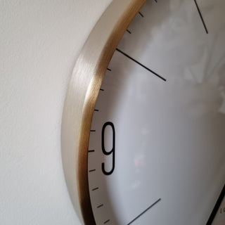 White & Gold Wall Clock in Archived from Oriana B www.orianab.com