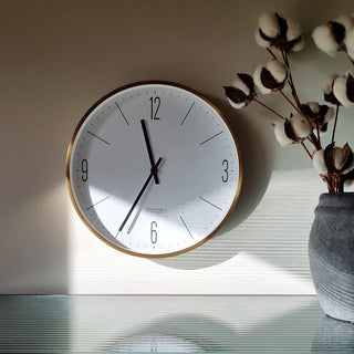 White & Gold Wall Clock in Archived from Oriana B www.orianab.com