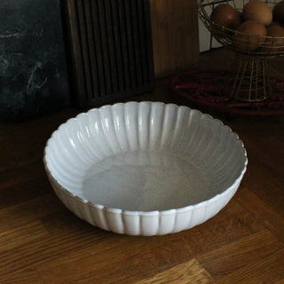 White Scalloped Edge Serving Bowl in Homewares from Oriana B www.orianab.com