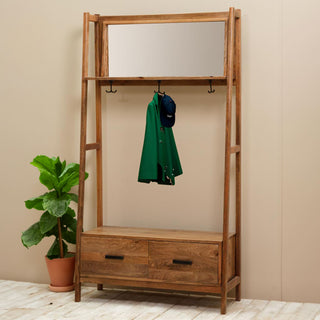Large Wood Hallway Unit with Mirror | Oriana B FurnitureOriana BFurniture