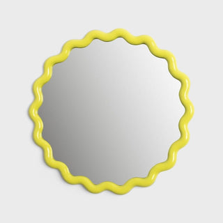 Yellow Round Wavy Mirror in Outlet from Oriana B www.orianab.com